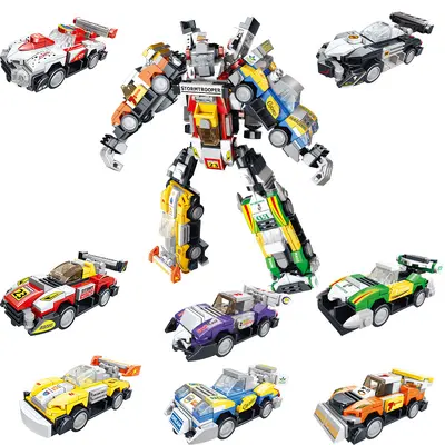 Compatible with LEGO building blocks small particle flash armor 8 in 1 minifigure boy and kid educational toys gifts