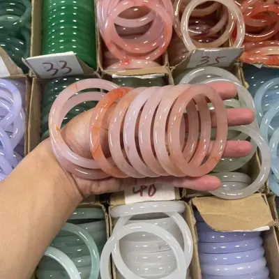 Fabrika doğrudan satış 10m emperyal yeşim bileklik 60 halka yeni Çin tarzı yeşim bileklik antik tarz Hanfu aksesuarı el takısı canlı tedarik - 4