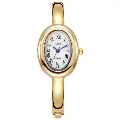 New Bathtub Bracelet Ladies Watch Women's Fashion Oval Roman Numeral Women's Wristwatch Quartz Watch Wholesale