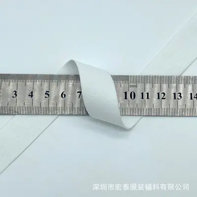 Spandex-Elastikband, Schwarz-Weiß gepunktet, 3-7 mm