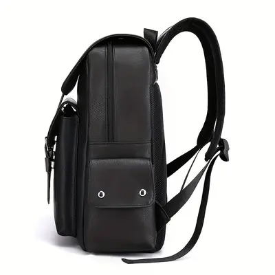 Grenzüberschreitender Retro-Rucksack für Damen und Herren, schlichter weicher PU-Laptop-Rucksack, neuer Trend großer Reiserucksack mit hohem Fassungsvermögen