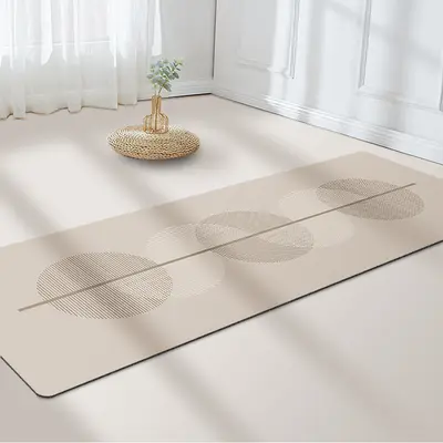 Naturkautschuk-PU rutschfeste bedruckte Yogamatte, breit und dick, farbig bedruckte Feen-Matte, schweißabsorbierend, Fitness-Luxusmatte