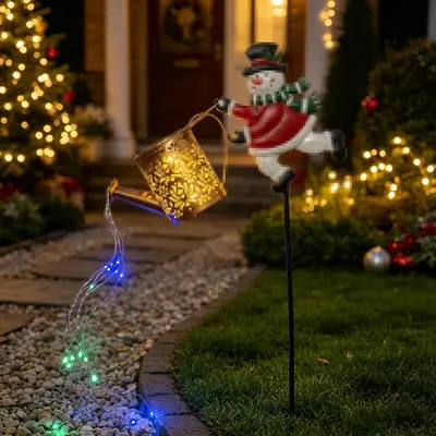 Eisenkunst Weihnachtsmann-Solarleuchte für den Garten - 10