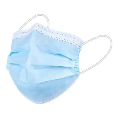 Einweg-Gesichtsmaske, dreilagig, einzeln verpackt, 10 Stück, blau-weiß