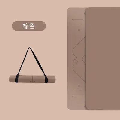 Yoga mat, natural rubber + PU, non-slip, portable - 13
