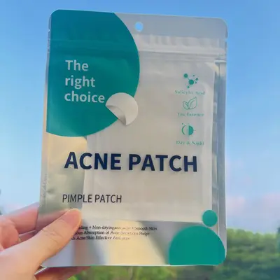 Invisible Hydrocolloid Acne Patches, Concealing, Transparent Round, Portable Pack - 12