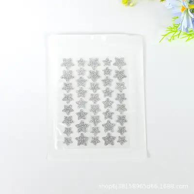 Glitter yıldız sivilce yaması 40'lı renkli hidrokolloid makyaj uyumlu - 10
