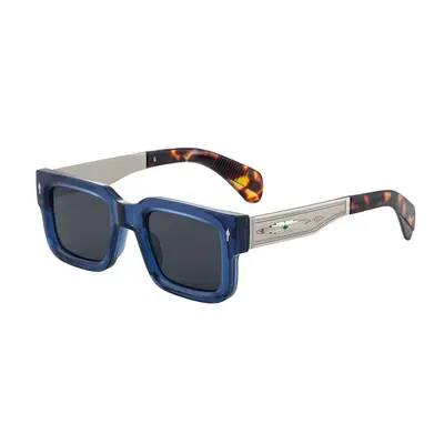 Retro Square Frame Men's Sunglasses with Outdoor Sun Protection - 13