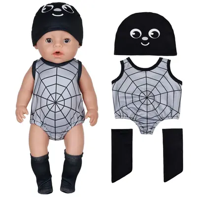 18 İnç Reborn Bebek Tulum Kostüm Seti Cadılar Bayramı 40 cm Bebekler İçin - 10