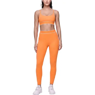 LOSCO fitness takımı kadın askılı antrenman şok emici geniş bel kaldırıcı pilates hızlı kuruyan nefes alabilen çıplak his yoga kıyafeti