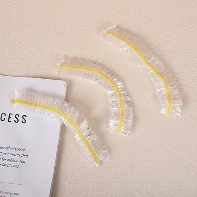 Tek kullanımlık plastik streç film, üç renkli, elastik ağızlı kase kapağı