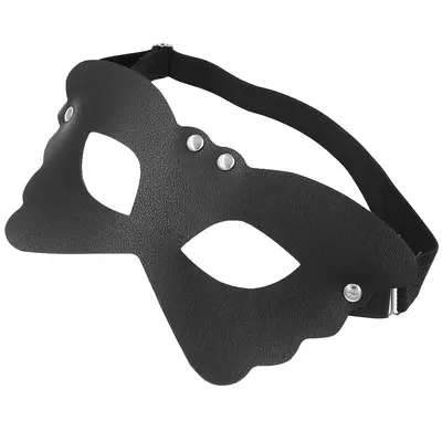 Leather Butterfly Lace Party Mask, Punk Style, Adjustable Elastic Band