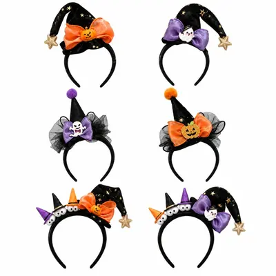 Halloween Witch Hat Pumpkin Headband Party Costume