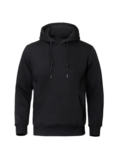 Hooded Fleece Sweatshirt, Unisex, Loose Fit, Spring