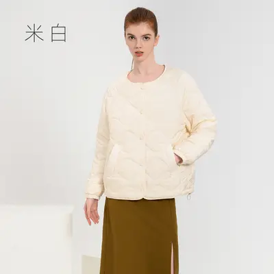 Lightweight Round Neck Puffer Jacket for Women Autumn - 7
