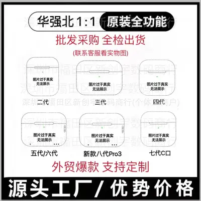 Huaqiangbei 1:1 yeni model Pro3 dördüncü, beşinci, altıncı, yedinci ve sekizinci nesil Apple Bluetooth gürültü önleyici kulaklıklarla uyumlu, sınır ötesi çok satan ürün.