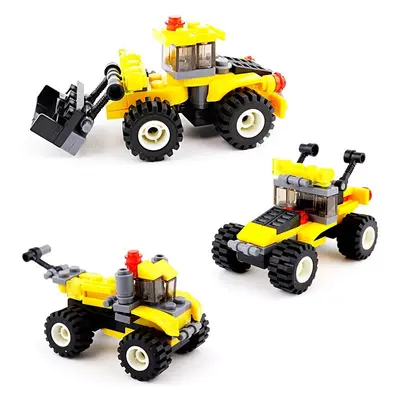 Shunlekang Building Blocks Transformable Engineering Vehicle Airplane Fire Truck Kids Toy - 3