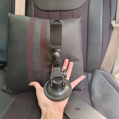 In-Car Phone Holder with Suction Cup, Selfie and Dashcam Recording Mount - 3