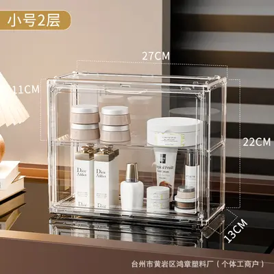 Transparent Acrylic Wall-Mounted Labubu Figure Display Case and Cosmetic Storage Box - 9