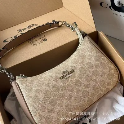 Coach High Edition Outlet 2025 Teri 25 Underarm Bag Classic Signature Fashion Single Shoulder Crossbody Handbag Crescent Bag - 10