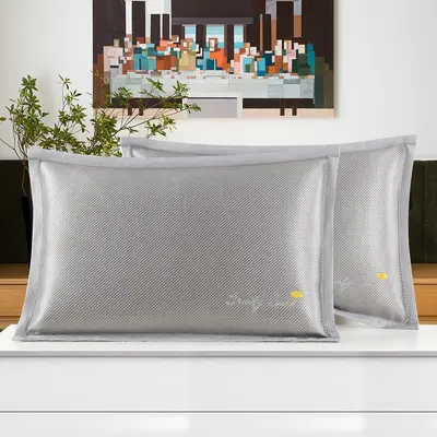 Summer Ice Silk Pillowcase, Cool Bamboo Pillow Cover, 2-Pack - 11