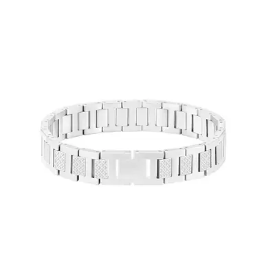 Krokodilmuster-Armband Bestseller Europa und Amerika Titan-Stahl-Magnet-Armreif Herrenschmuck modischer breiter Edelstahl wasserdicht Armband - 10