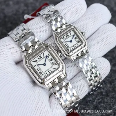 Cheetah Classic Stainless Steel Square Quartz Women's Watch - 7