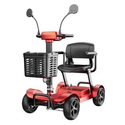 Four-Wheel Electric Mobility Scooter for Elderly and Disabled, with Seat