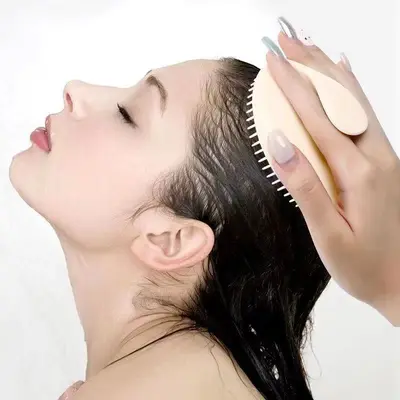 Silicone scalp massage shampoo brush