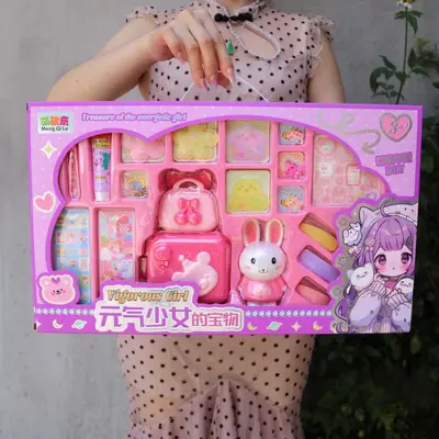 Kinder-Notizbuch Quiet Book mit DIY-Aufklebern für Mädchen, große Geschenkbox