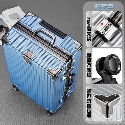Ride-On Trolley Suitcase with Large Capacity and Combination Lock, Durable - 12
