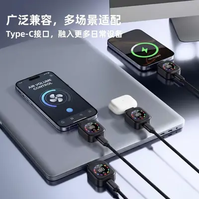140W Süper Hızlı Şarj Type-C Adaptör, Tam Renkli Dijital Ekran, Sıcaklık Kontrolü