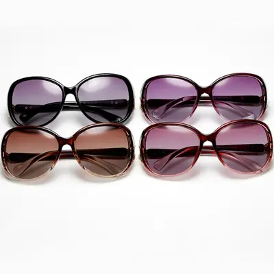 Women's Fox Head Rhinestone Sunglasses, Polarized, Large Frame - 3
