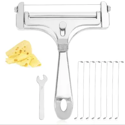 Amazon tereyağı dilimleyici ayarlanabilir peynir kazıyıcı peynir dilimleyici 304 çelik tel planya mutfak gadget'ı - 9