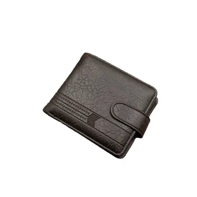 Men's Retro PU Leather Short Wallet with Multiple Card Slots and Coin Pocket - 6