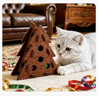 Moving Cat Toy Ball with Bell, Hollow Self-Play Interactive Design - 10