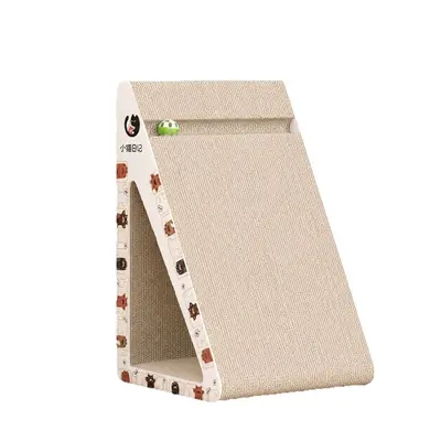 Cat scratch board, white cardboard, extra-large, corrugated