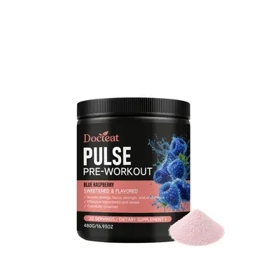 DOCTEAT Pre-Workout Energy Powder, Multi-Ingredient Formula, Daily Support - 5