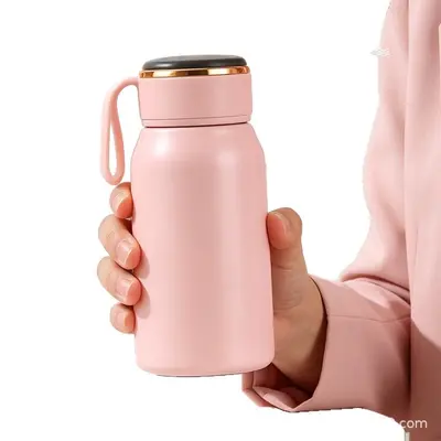300 ml mini paslanmaz çelik termos bardak, 316 çelik, taşıma halkalı - 4