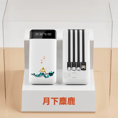 Hızlı şarjlı mini powerbank, dahili kablolu 20000 mAh toptan büyük kapasiteli mobil güç kaynağı, özelleştirilmiş LOGO - 12