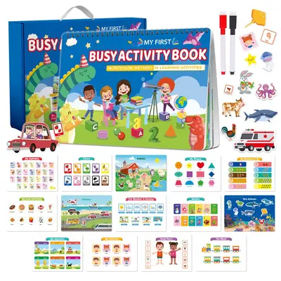 Önceden montajlı çocuk meşgul kitabı erken eğitim oyuncak tam set sessiz kitap