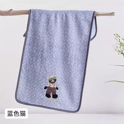 Animal Paradise Towel Set Cartoon Embroidered Coral Fleece Bath Towels Highly Absorbent Quick-Drying Shed-Resistant - 9