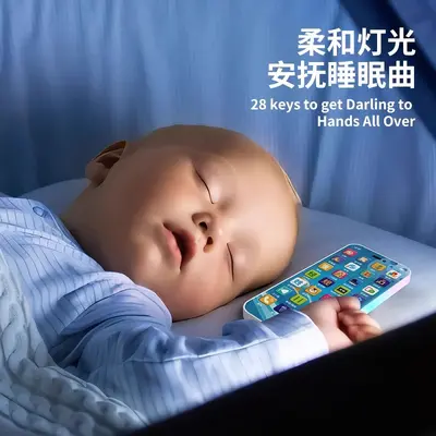 儿童可充电仿真音乐手机玩具宝宝益智早教故事电话机男孩女孩玩具 - 5