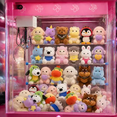 8 inç pençe makinesi peluş oyuncak, sevimli koyun tasarımı