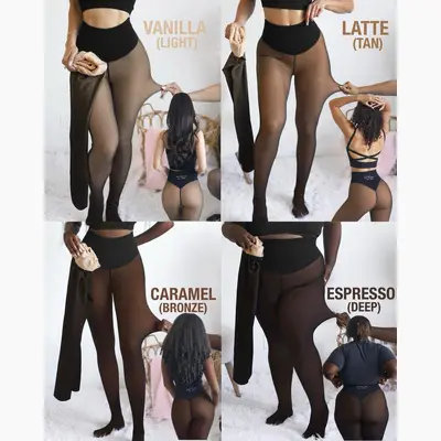 Wollgefütterte transparente Winter-Leggings - 7