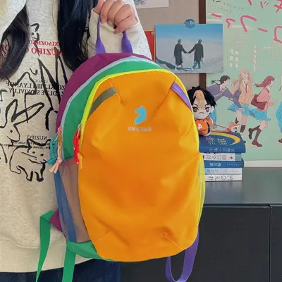 Color-Block Lightweight Backpack for Hiking and Travel - 8