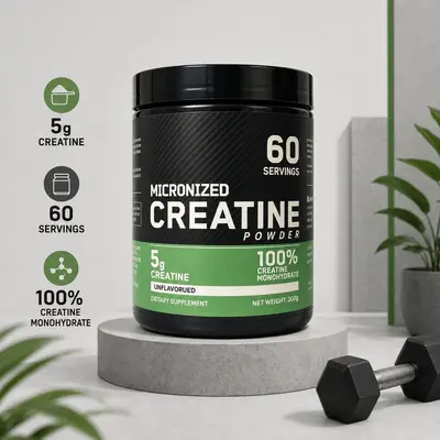 Creatine Monohydrate Powder, Food Grade Creatine Powder - 5