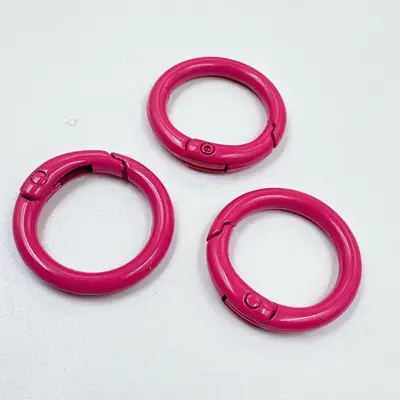 Colorful Alloy Spring Ring Clasp, DIY Jewelry Accessory - 9