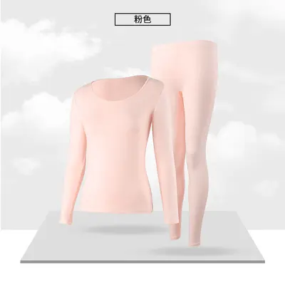 Fleece-lined autumn thermal underwear set, thin model - 9