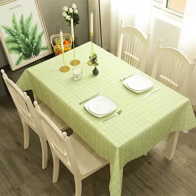 Waterproof PEVA Checkered Tablecloth, Oil-Resistant, Wipe-Clean - 9